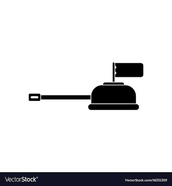 Black icon on white background tank main gun vector image