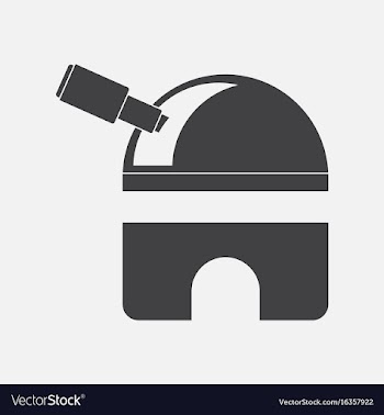 Black icon on white background telescope station vector image