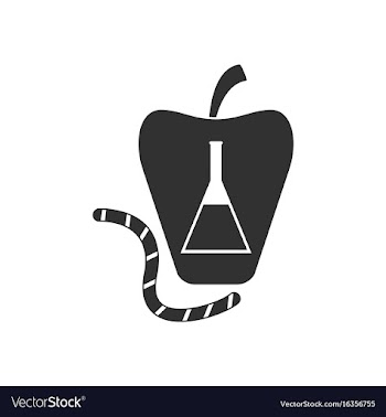 Black icon on white background test-tube apple vector image