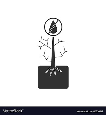 Black icon on white background thirsty plant vector image