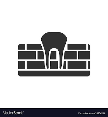 Black icon on white background tooth and gum vector image