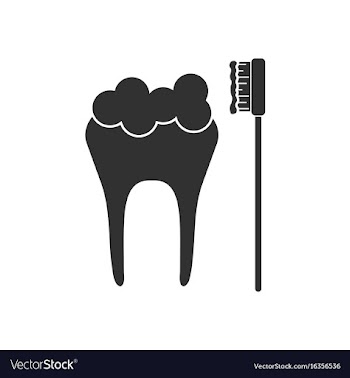 Black icon on white background tooth and vector image