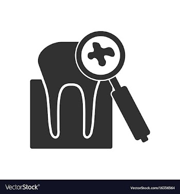 Black icon on white background tooth with vector image