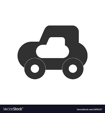 Black icon on white background toy car vector image