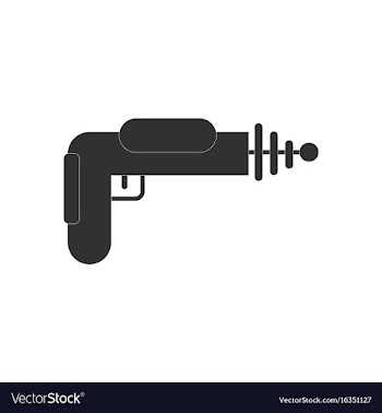 Black icon on white background toy gun vector image