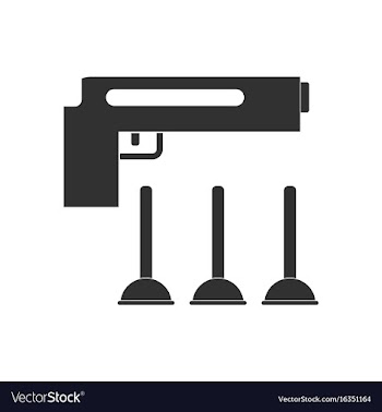 Black icon on white background toy gun vector image