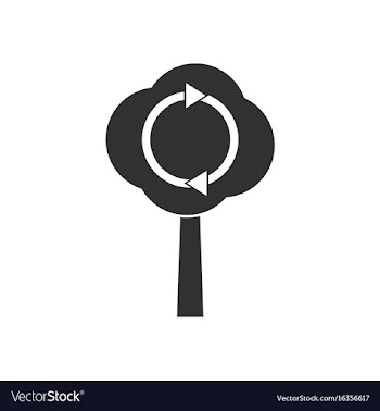Black icon on white background tree and air vector image
