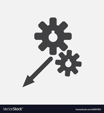 Black icon on white background two gears vector image