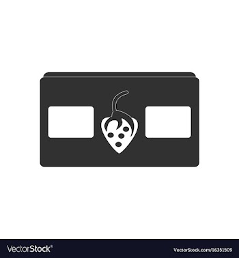 Black icon on white background videocassette and vector image