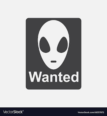 Black icon on white background wanted alien vector image