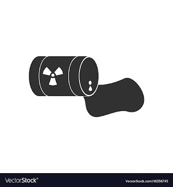 Black icon on white background waste pollution of vector image