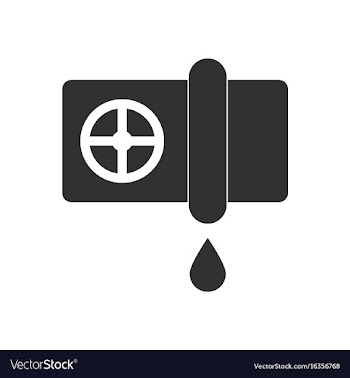 Black icon on white background water pipe and drop vector image