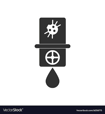Black icon on white background water pipe and vector image