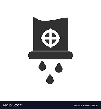 Black icon on white background water pipe and vector image