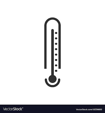 Black icon on white background weather thermometer vector image