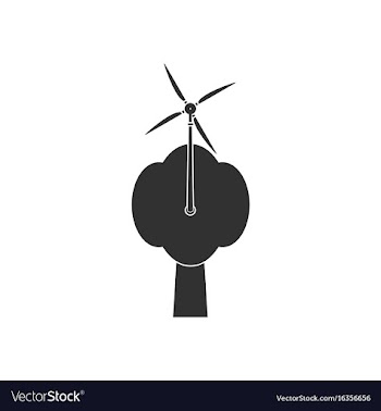 Black icon on white background wind turbine and vector image