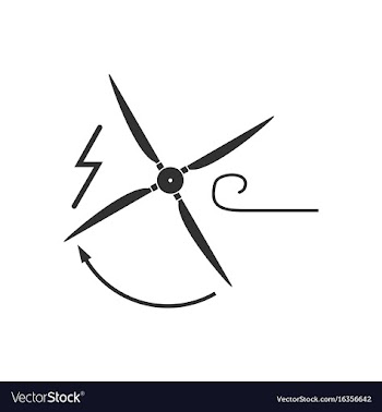 Black icon on white background wind turbine vector image