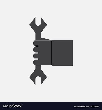 Black icon on white background wrench in hand vector image