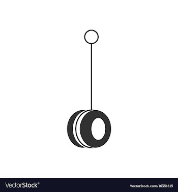 Black icon on white background yo yo toy vector image