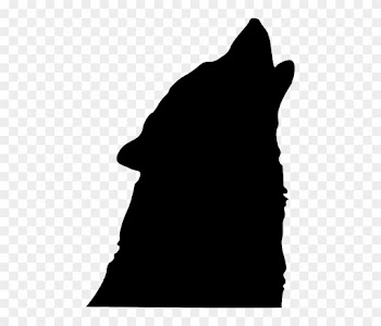 Black, Icon, Simple, Outline, Symbol, Moon - Howling Wolf Silhouette