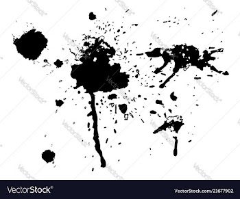 Black ink blot set vector image