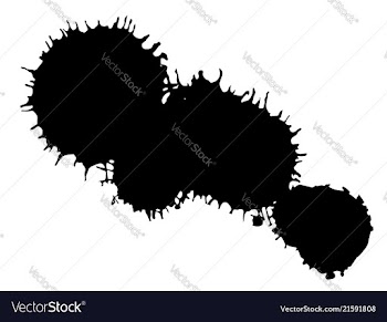 Black ink blot vector image