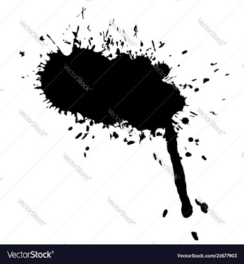 Black ink blot vector image