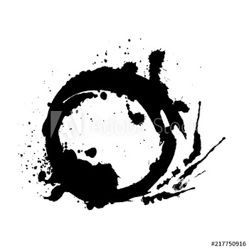 Black ink rounded splash