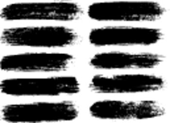 Black ink vector brush strokes