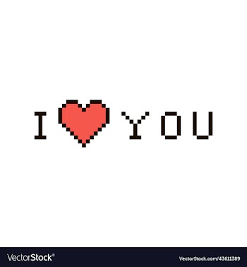 black inscription i love you with red heart shape