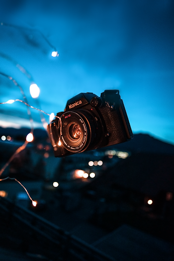 Black Konica Dslr Camera 
