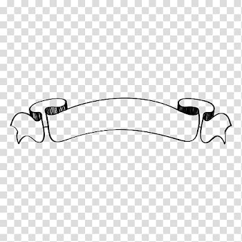 Black label illustration, Ribbon White , doodle transparent background PNG clipart
