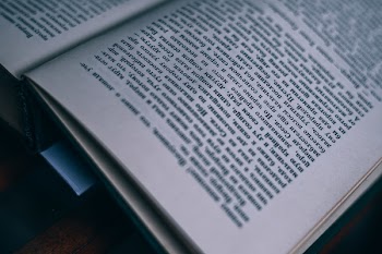 Black Labeled Opened Book