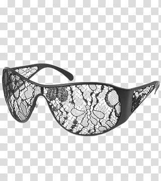 BLACK LACE, black sunglasses with frames illustration transparent background PNG clipart