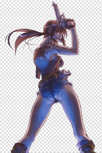 Black Lagoon Revy Anime Manga Phantom BULLET, Anime transparent background PNG clipart