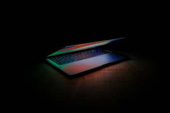 black laptop