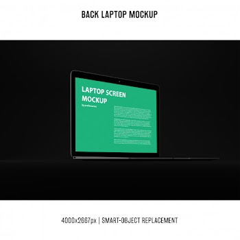Black laptop mockup Free Psd