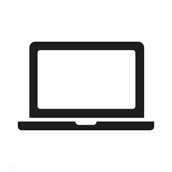 Black laptop on white background | Free stock vector - 457607