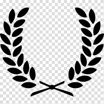 Black leaf , Laurel wreath Olive wreath , symmetrical transparent background PNG clipart