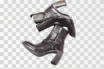 Black Leather High Heels PNG transparent background - Author Skylar Kang / Pexels