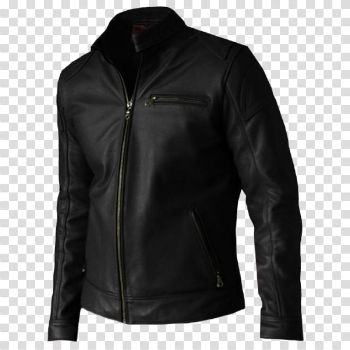 Black Leather Jacket Transparent Background PNG