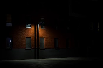 black light post near wall
