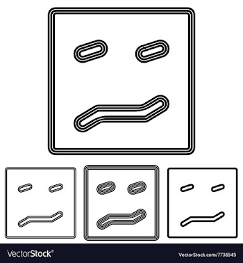 Black line disgust logo design set vector image