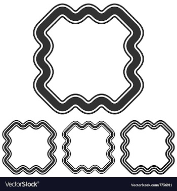 Black line marketing logo design set vector image