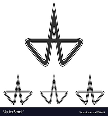 Black line research logo design set vector image