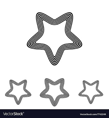 Black line satan logo design set vector image