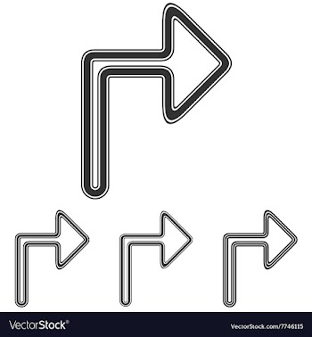 Black line turning logo design set vector image