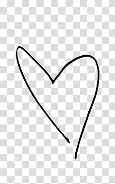 , black lined heart art transparent background PNG clipart