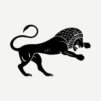 Black lion  clipart illustration | Free PSD - rawpixel