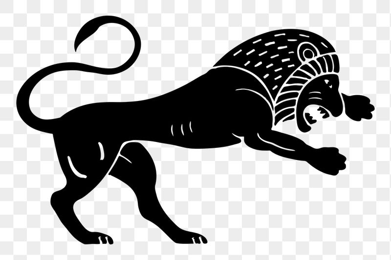 Black lion  png sticker | Free PNG - rawpixel